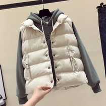 Short cotton vest women autumn and winter 2020 New down cotton horse clip loose stand collar Harajuku bread cotton vest coat