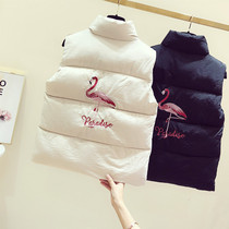 Down cotton vest womens wild 2020 autumn and winter clothes New Korean version of flamingo short bread cashless jacket