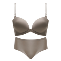 Thin front-button bra for women with small breasts pushed up to look bigger black lace sexy bra set with top support to prevent sagging