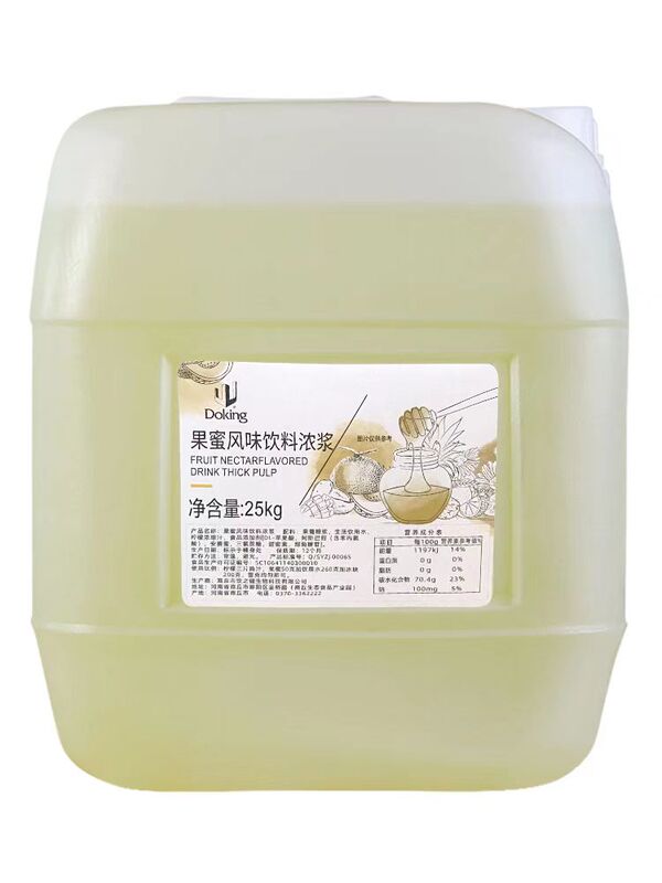 Dunhuang Concentrated Fruit Honey Lemonade Juice Special Syrup Mix for Lemon Tea, Milk Tea Shop Drinks, Commercial Use 25kg