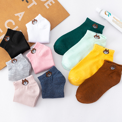 【5双】裂歌袜子女短袜浅口春秋季薄款