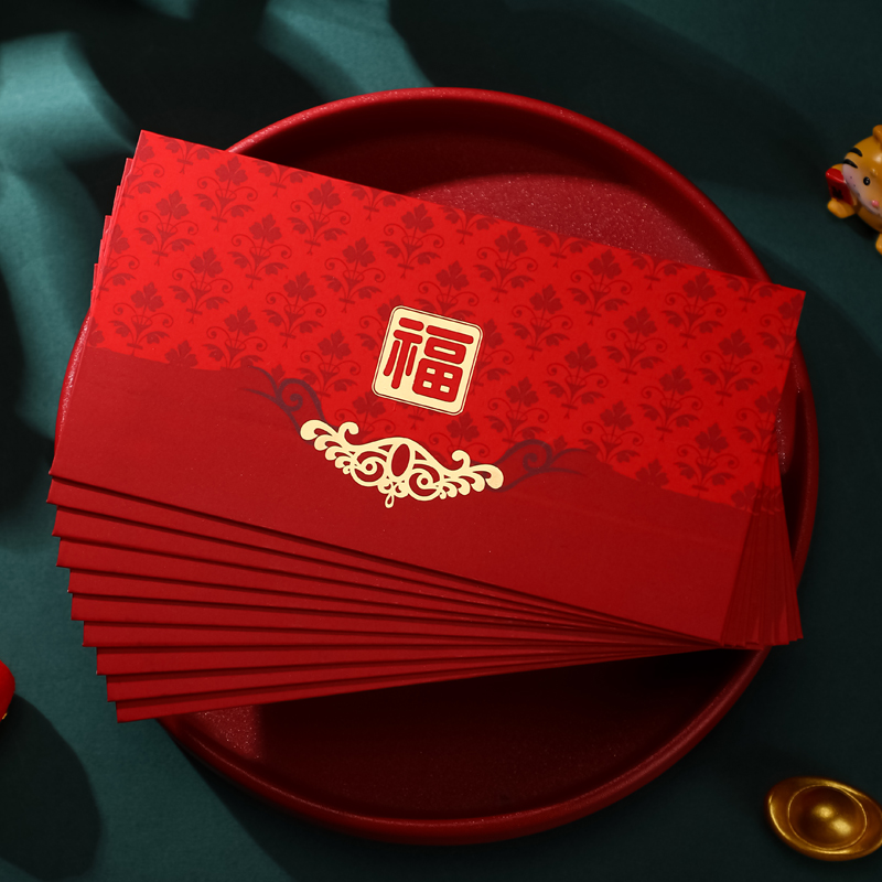 General red envelope banner personality high - grade red envelope bag thicken - style Western New Year is sealed 2023