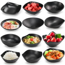 Kaibo Ya black melamine plastic bowl commercial imitation porcelain barbecue bar hot pot seasoning sauce bowl sesame sauce small bowl