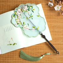 Su embroidery fan silk double-sided embroidery Group fan ancient style Hanfu accessories fan Suzhou embroidery tassel embroidery craft female fan