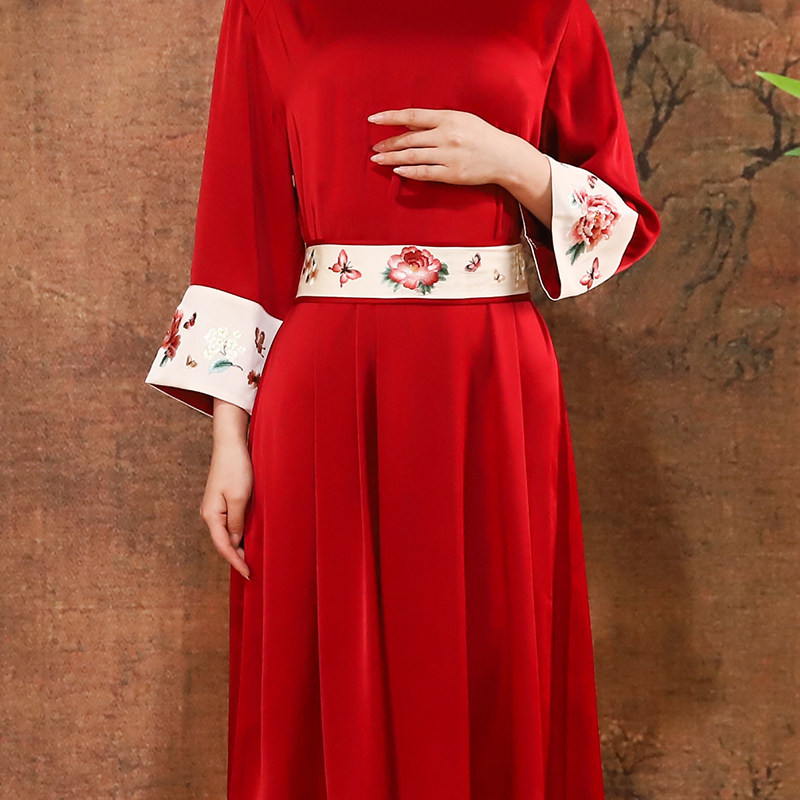 Suembroidered Waist Seal Ancient Wind Embroidery Belt Suzhou Embroidered Beauty Hanfu Bunch Waist Decoration China 100 Hitch Walking Show Accessories