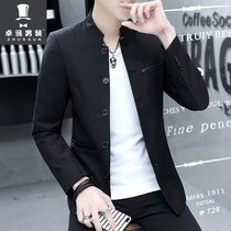 Spring and autumn mens Korean trend youth stand-up casual suit slim suit handsome tunic mens coat