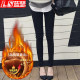 Black jeans women's trousers spring and summer 2021 new Korean style slimming nine-point elastic large size high waist plus velvet feet