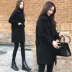 Áo khoác len nữ mùa xuân và mùa thu kiểu Hàn Quốc Áo mỏng mỏng màu đen trong đoạn dài áo len thời trang cỡ lớn - Áo Hàn Quốc áo khoác dạ lông cừu nữ Áo Hàn Quốc