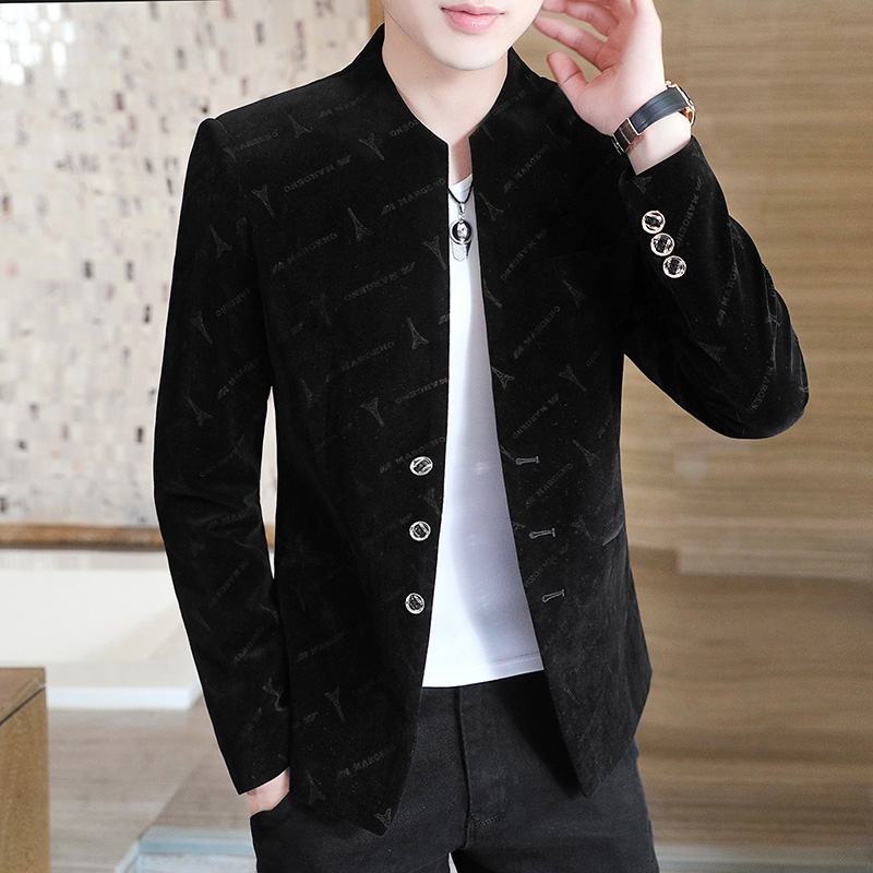 Spring and Autumn Men's Small Suit Korean Style Trendy Casual Suit Men's Clothes Dress Handsome Zhongshan Suit Chinese Style Jacket