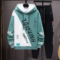 2021 new spring and autumn junior high school students sweater jacket boy high school youth casual sports suit mens fashion