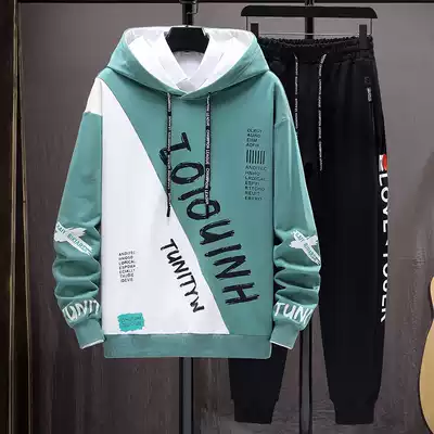 2021 new spring and autumn junior high school student sweater coat boy high school youth leisure sports suit men's tide