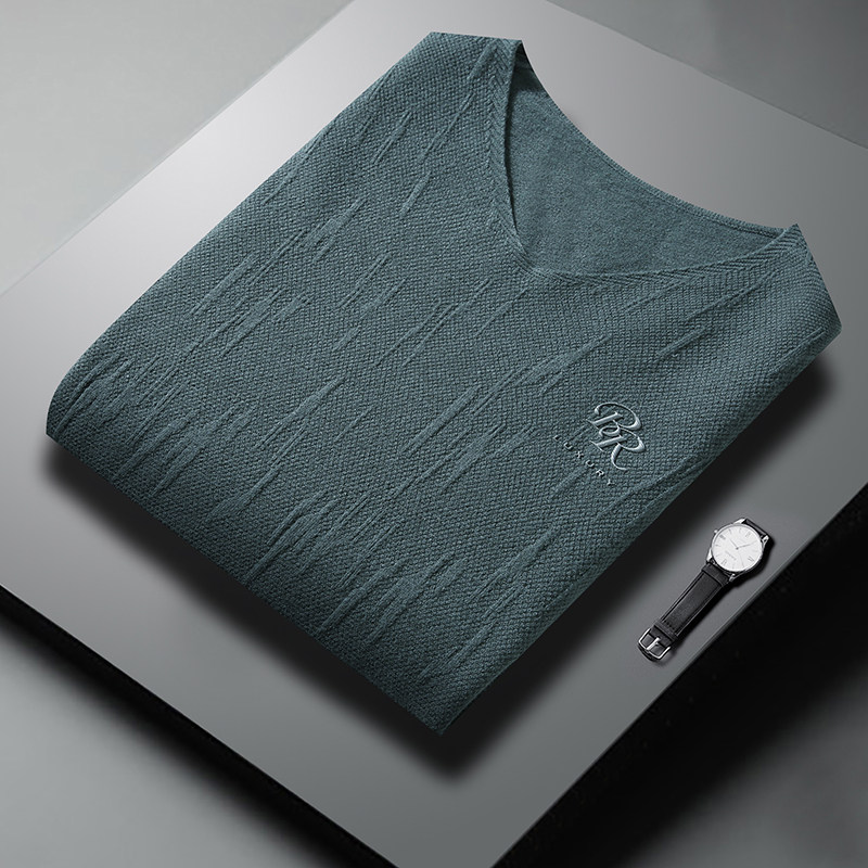 Men's sashimi sweaters V neckline trendy autumn winter plus suede thickened needle cardiovert sweatshirt sweatshirt spring fall sweaters clothes on top