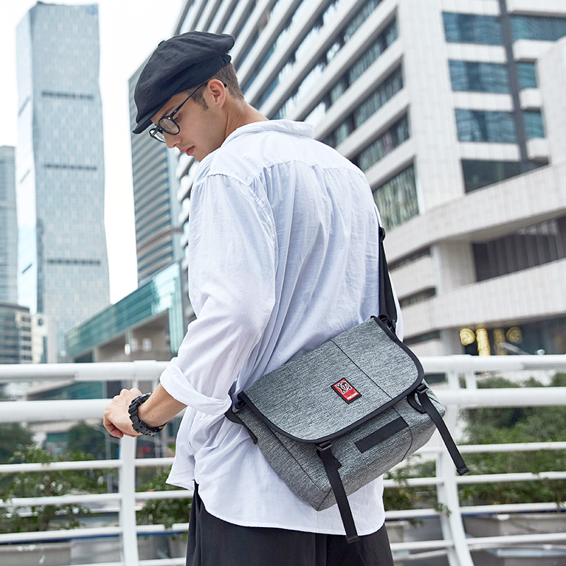 Tide Card Slanted Satchel Bag Men Poor Bag Canvas Street Tide Bag Casual Sports College Student Bag single shoulder bag Shoulder Bag