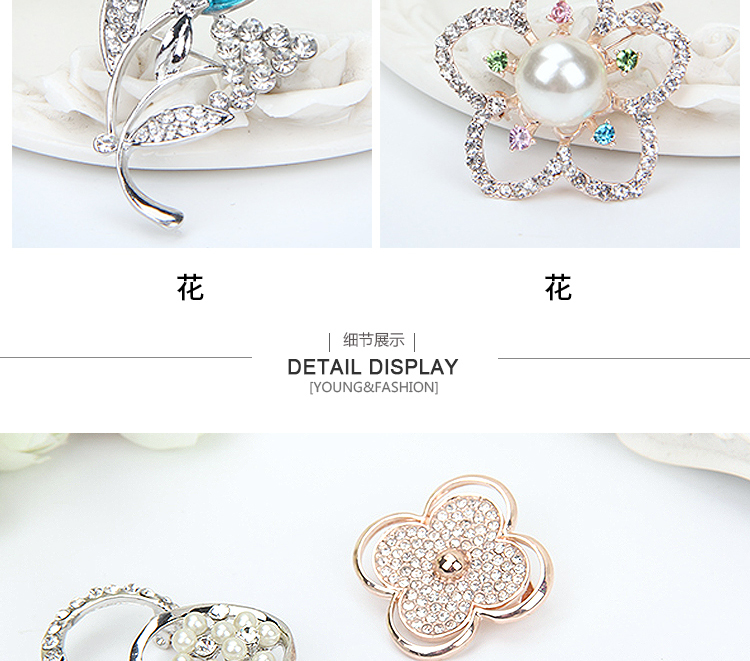 Thời trang trâm cài phụ nữ áo len cardigan áo choàng lớn trâm cài khăn choàng lụa lụa pin phù hợp với trang sức Hàn Quốc cài áo nữ sang trọng