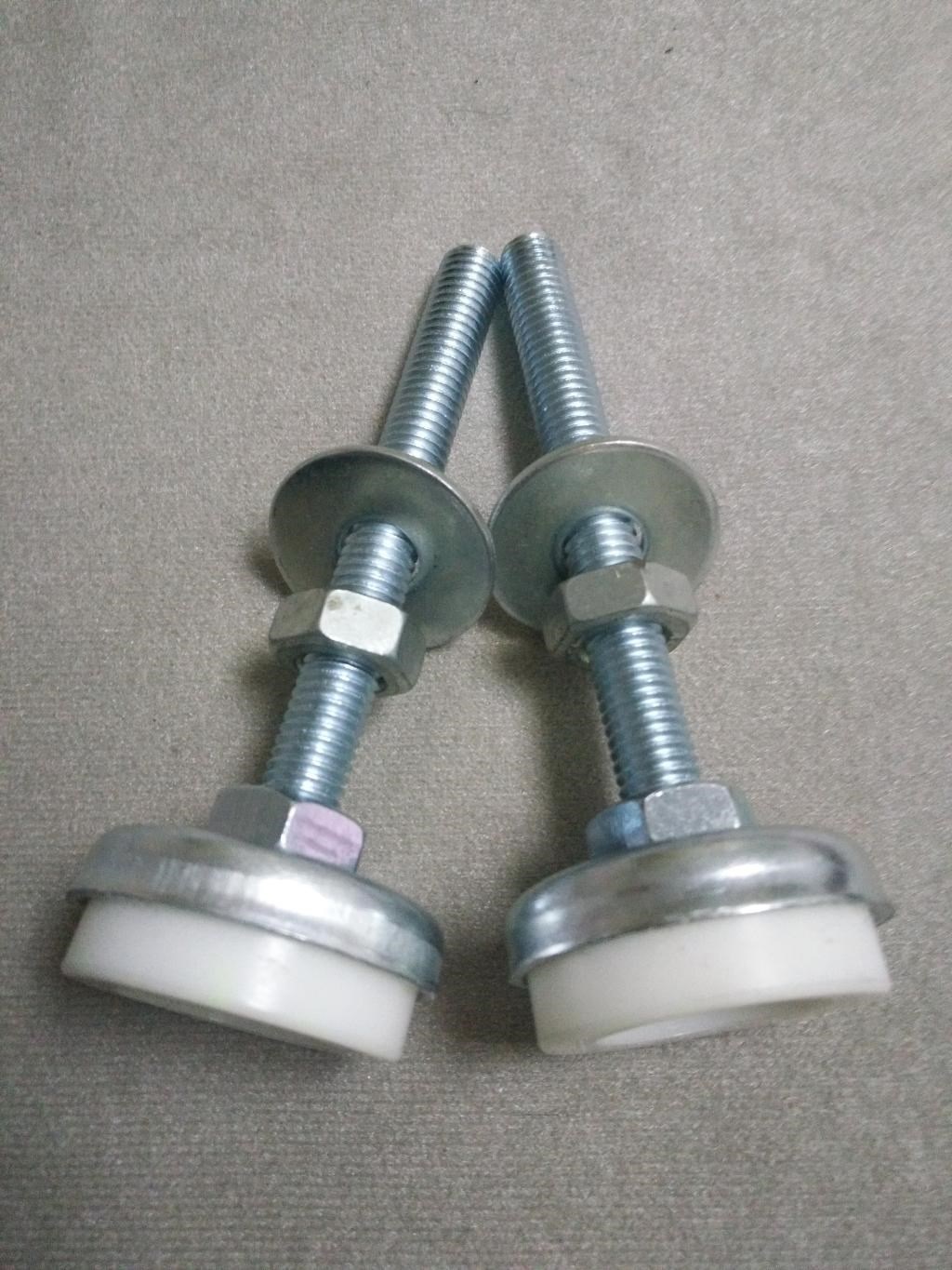 Non - perforated window guardrail fitting adjusting tension bolts