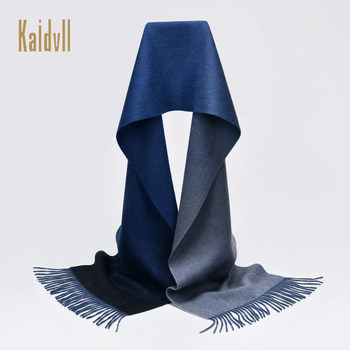 Men's Gray Wool Scarf, Thick for Winter 2025, Versatile, for Young People, Japanese and Korean Style, Gift for Boyfriend