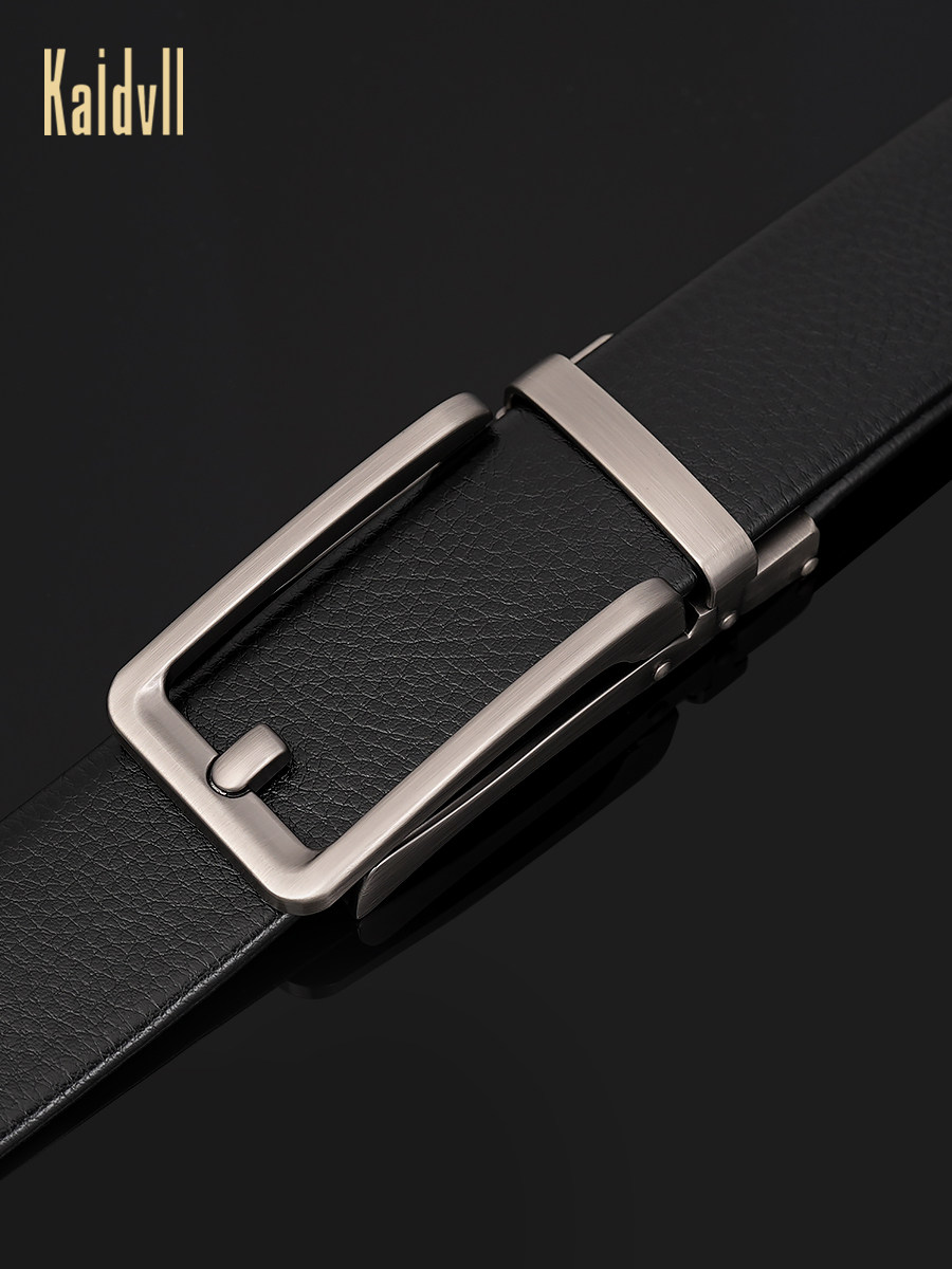 Belt Men's Genuine Leather Pin Buckle Cowhide Belt Business Casual Young Student Men's Trouser Belt Trendyy Young People