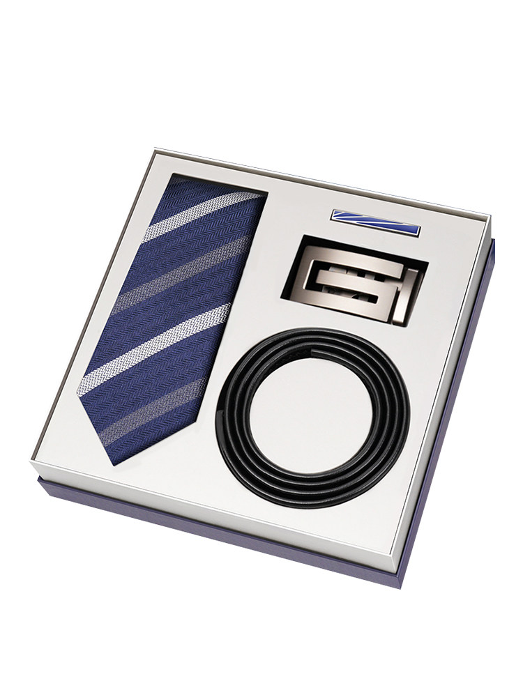 Belt Men's Genuine Leather Mulberry Silk Tie Gift Box for Boyfriend, Husband, Dad, Gift for Young People, Trendy Trouser Belt