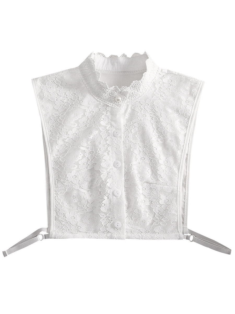 Lace Fake Collar for Women's Sweater, Inner Layer, Decorative Fake Collar, Versatile Fake Collar, Ruffled Stand-Up Collar