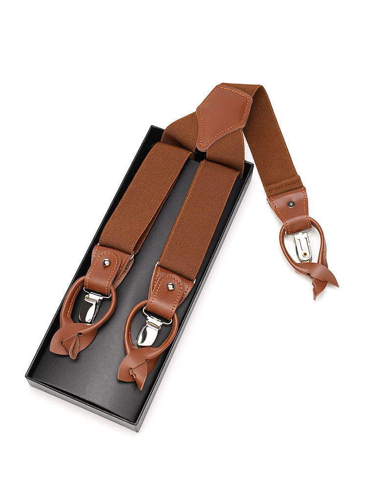 Retro Suspenders for Men, Gentleman's British Style, Adult Men's Suspenders, Men's Clip-On Suspenders, Suit Anti-Slip Suspenders