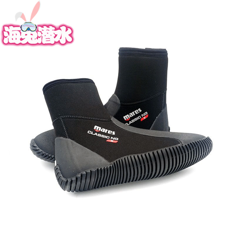 MARES CLASSIC 5MM THICK CLASSIC DIVING BOOTS DIVING SHOES CONDITIONING FOOT WEBBED WITH BEACH SHOES