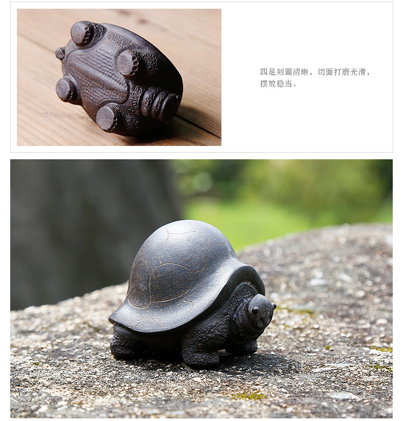 The tortoise violet arenaceous kunfu tea pet animals small place for tea tea table decoration fun play tea to keep boutique creative move