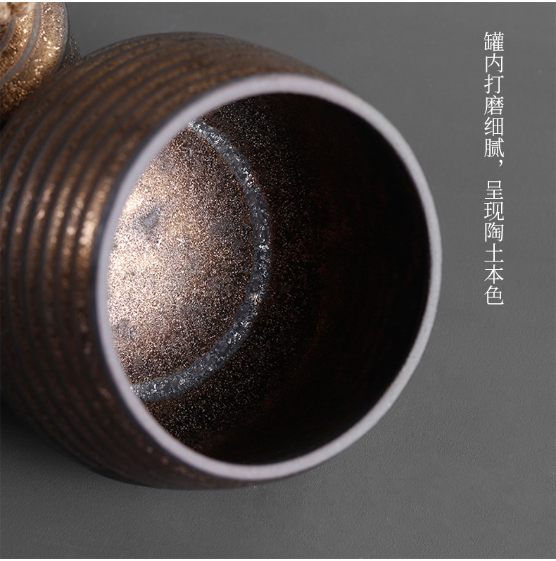 Small POTS with cover earthenware household Small tea sealed coarse ceramic pot Chinese style restoring ancient ways the mini portable wake POTS