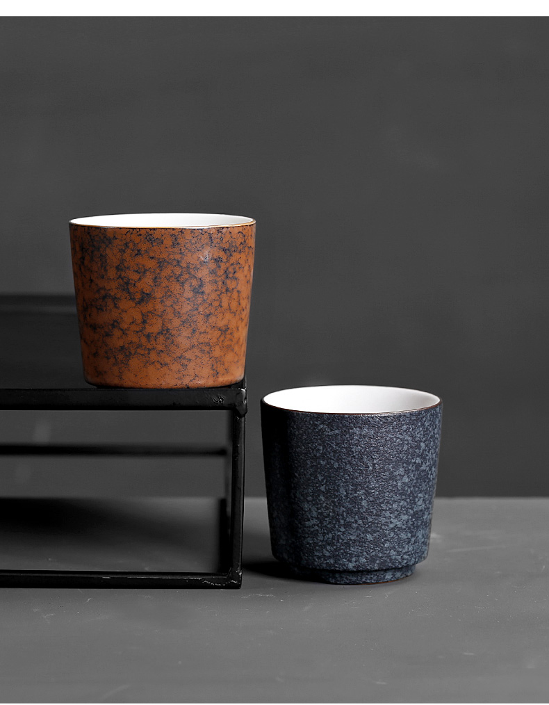 Japanese coarse pottery large 200 ml sample tea cup personal single cup tea cups kung fu tea master cup home