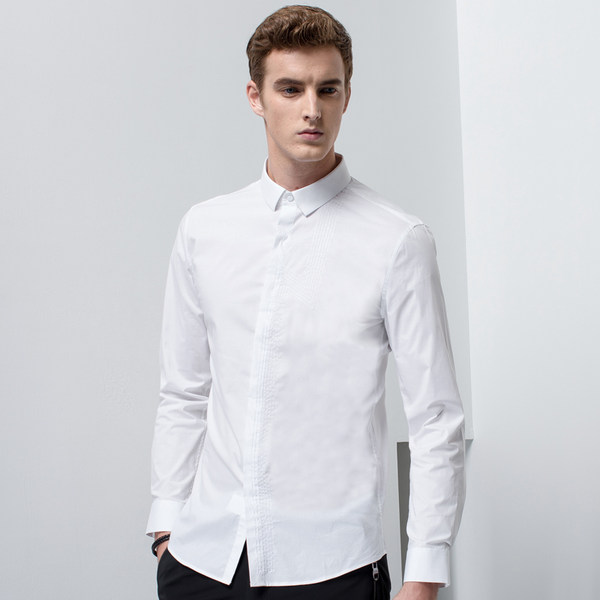 七匹狼旗下潮流男装品牌 Pierre D'Amour 彼尔达姆 男士长袖衬衫 天猫优惠券折后￥99包邮（￥199-100）4款可选