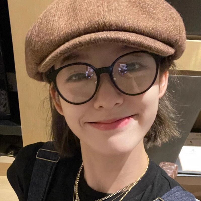 Zhou Yangqing Style Cd Glasses Frame for Women, Prescription Glasses Frame, Anti-Blue Light, Photochromic Glasses, Retro Black Frame, Plain Glasses