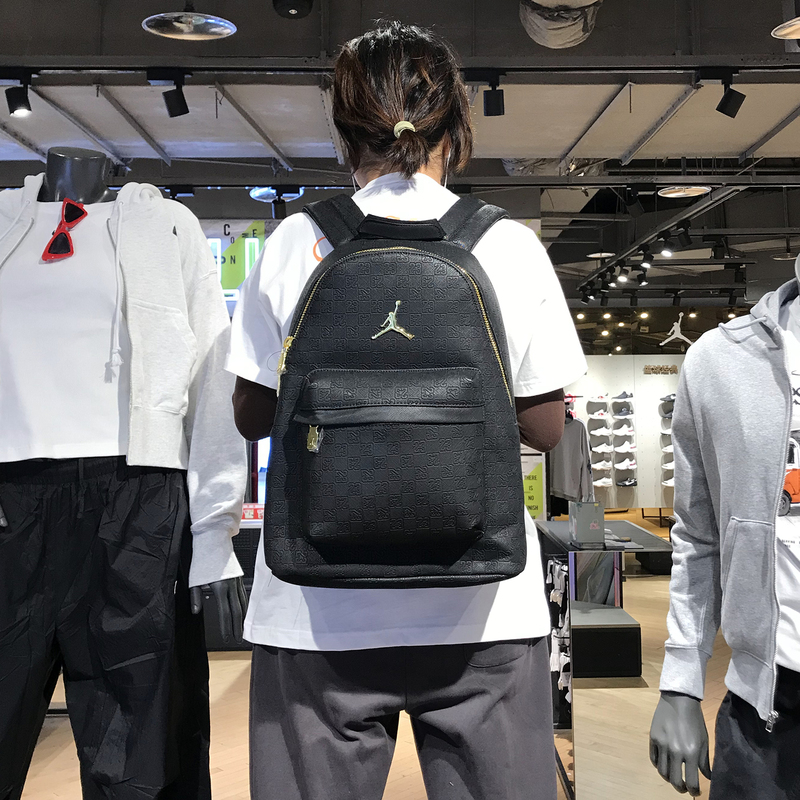 Nike Jordan Casual Aj All-Over Printed Pu Computer Backpack Student School Bag for Men and Women Hv1621-011