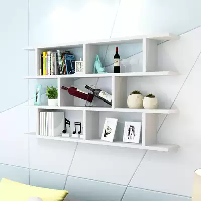 Wine rack Creative wall shelf Dining room wall decoration partition wall hanging bookshelf Hanging wall Simple wall cabinet bookcase