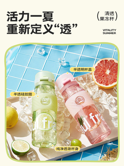 大嘴猴tritan水杯女生夏天学生杯子便携男生运动上学塑料随手杯