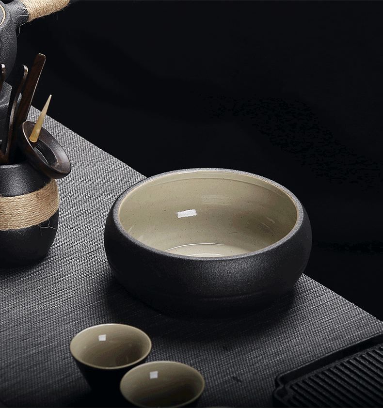 Love black coarse pottery tea to wash to the writing brush washer tea tea accessories 6 inch tea wash basin of household washing bowl cups water jar