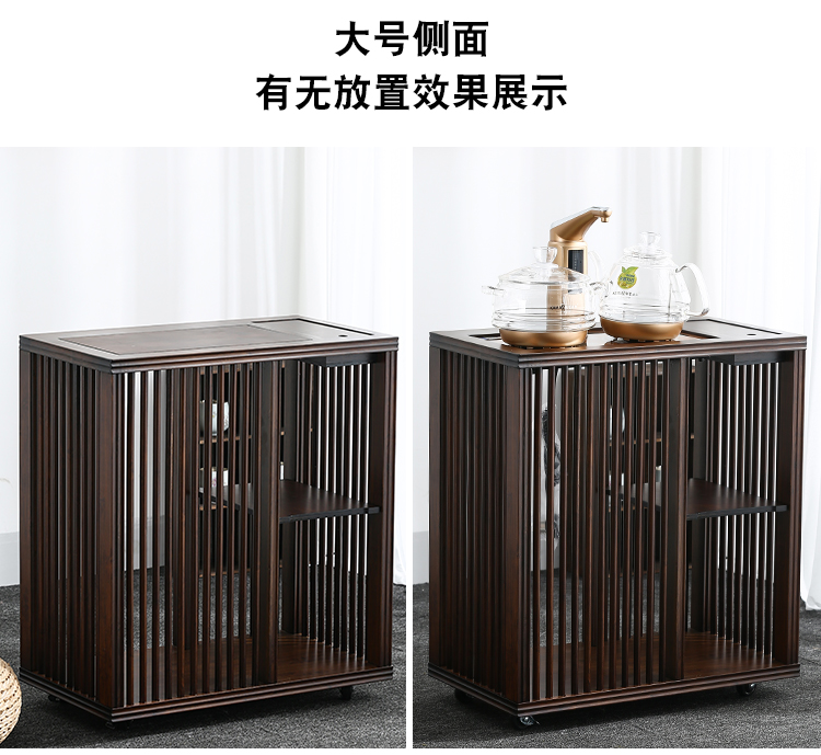 Ark of love tea bamboo wood mobile water tank car small tea tea tea machine household receive Chinese shelf