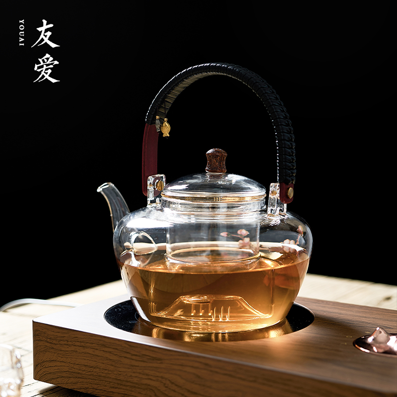 Lucky love bonanza cloisonne boiling kettle electric TaoLu suit tea, small office glass kettle