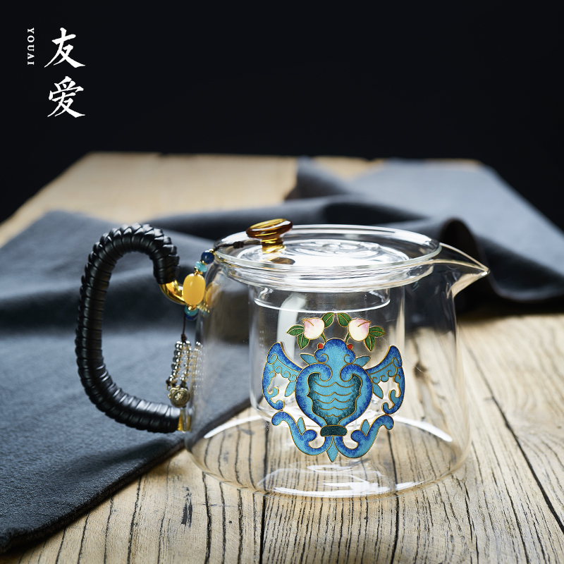 Love cloisonne set the boiled tea, the electric TaoLu glass office suit to burn blisters kettle boiling pot home the teapot