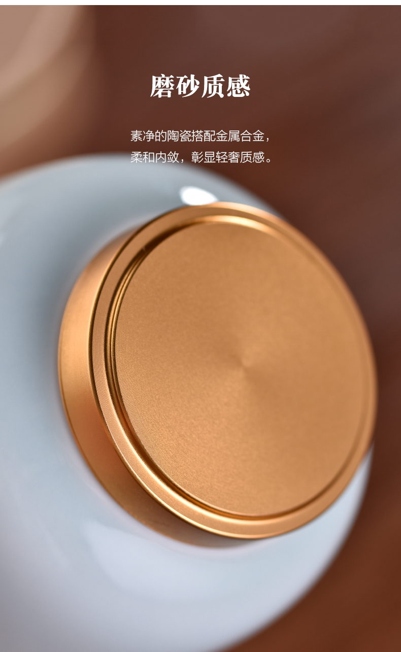Love bamboo cover small POTS ceramic bell travel portable sealed storage box packing kung fu tea tea tea tea warehouse