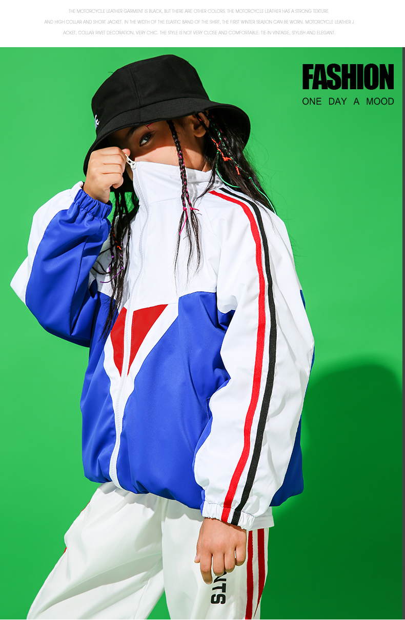 Quần áo trẻ em đường phố phù hợp với bé trai quần áo hip hop thủy triều mặc trang phục trẻ em bé trai hiphop quần áo jazz quần khiêu vũ cho bé