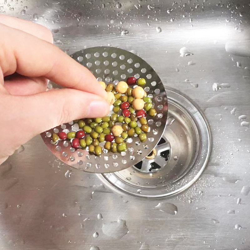 Dishwashing pool filter Kitchen Sink Filter Sink Funnel Pool Stainless Steel Sewer Accessories Lift Lid