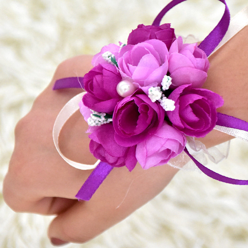 Wedding supplies Bride wrist flower bridesmaid sister hand flower Mori Korean style small fresh wedding beauty