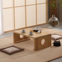 Solid wood tatami table square table kang table small coffee table small tea table home bedroom table floor small balcony