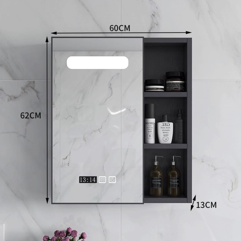 Light extravagant intelligent bathroom mirror cabinet hanging wall-style toilet with light separate mirror case with shelve toilet mirror hanging cabinet-Taobao