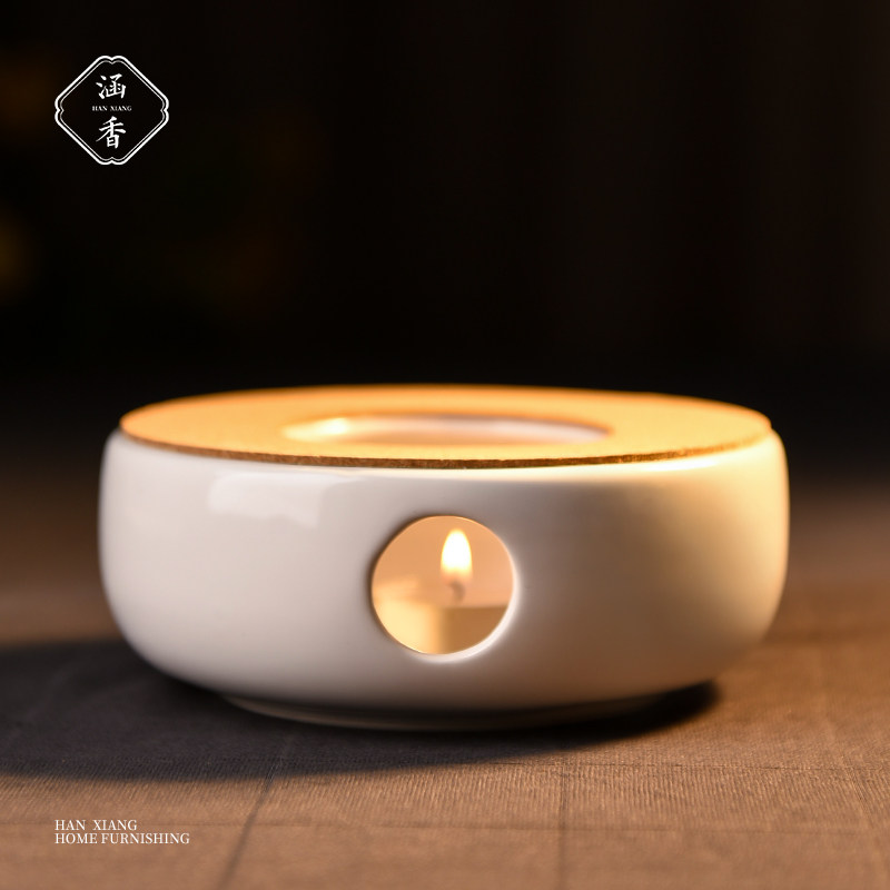 Han Xiang Warm Tea Maker Kung Fu Tea Set Accessories Candle Heating Base Household Teapot Ceramic Insulation Small Tea Stove Set