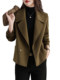 Cormusse double-sided wool short coat for women 2025 winter new small suit collar wool coat