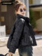 Cormusse short down jacket for women 2025 winter new warm thickened short leather jacket