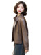 Cormusse leather jacket women's high-end small autumn new loose casual Maillard retro jacket