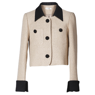 French-Style High-End, Super Pretty Short Jacket for Women, Spring and Autumn, Elegant Ladylike Style, Chanel-Inspired Shoulder-Padded Cardigan Top