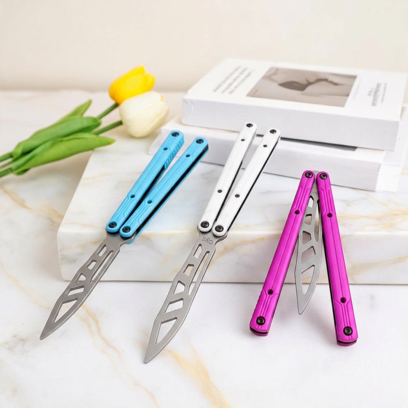 [Official Genuine] Asgard Steel Swan Patch Edition Practice Butterfly Knife with Non-Edged Steel Blade