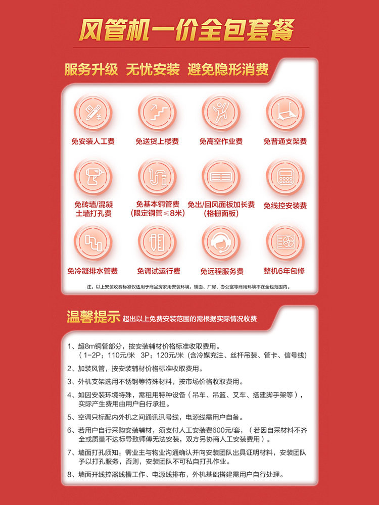 Oaks 1.5P Household 2P Ducted Unit 3P Central Air Conditioner Full Dc Inverter First-Class Energy Efficiency Official Flagship Store